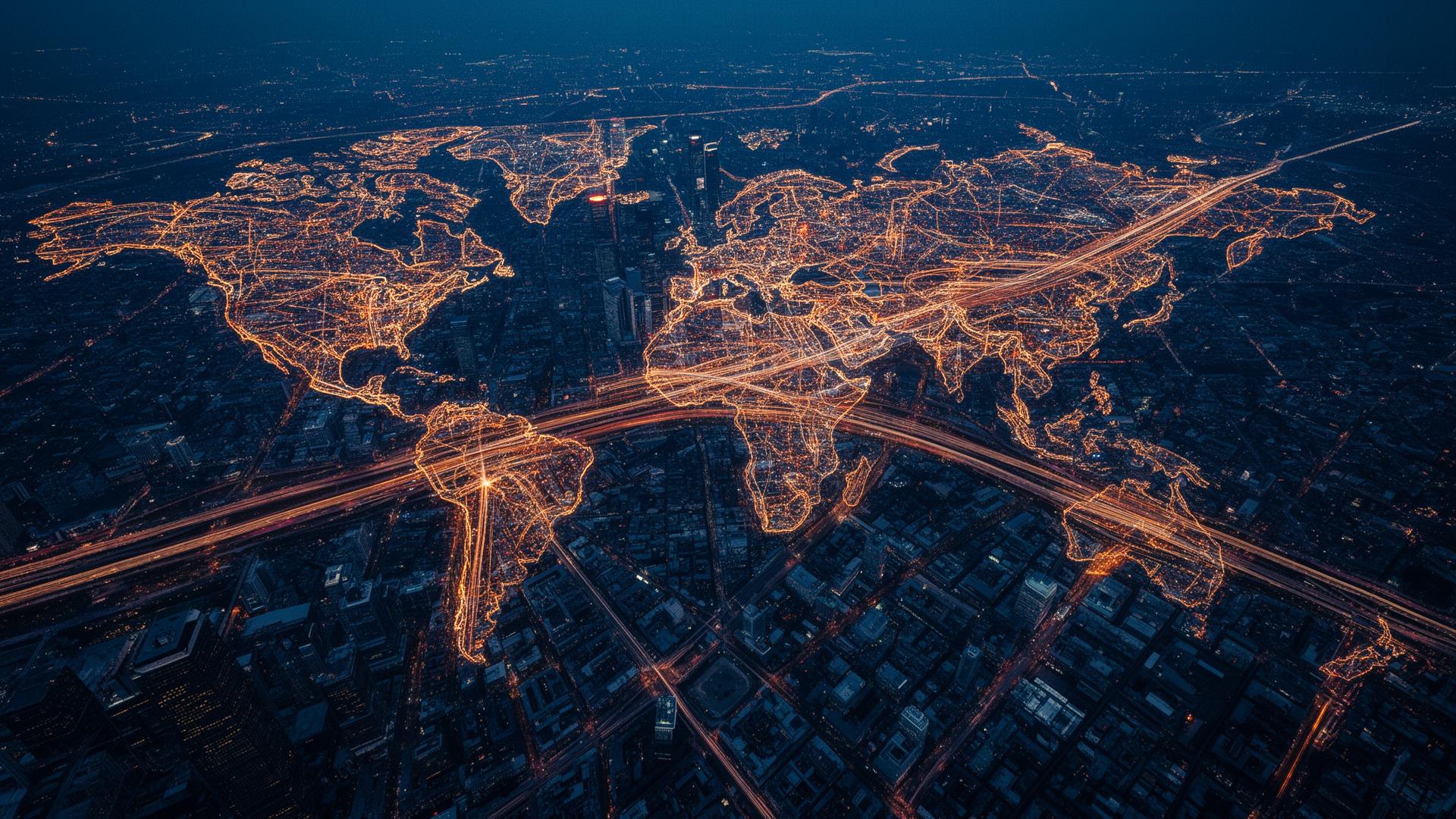 Global urban network at night